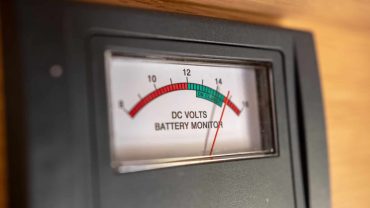 DC volts battery monitor for RV or campervan systems.